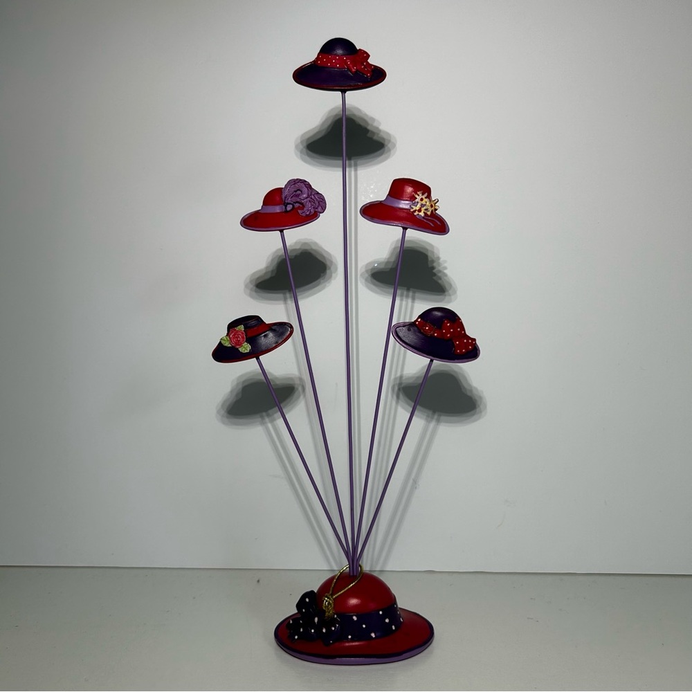 Red Hate Collection 5 Gift card / Business Card  / Picture holder  Hats 10”